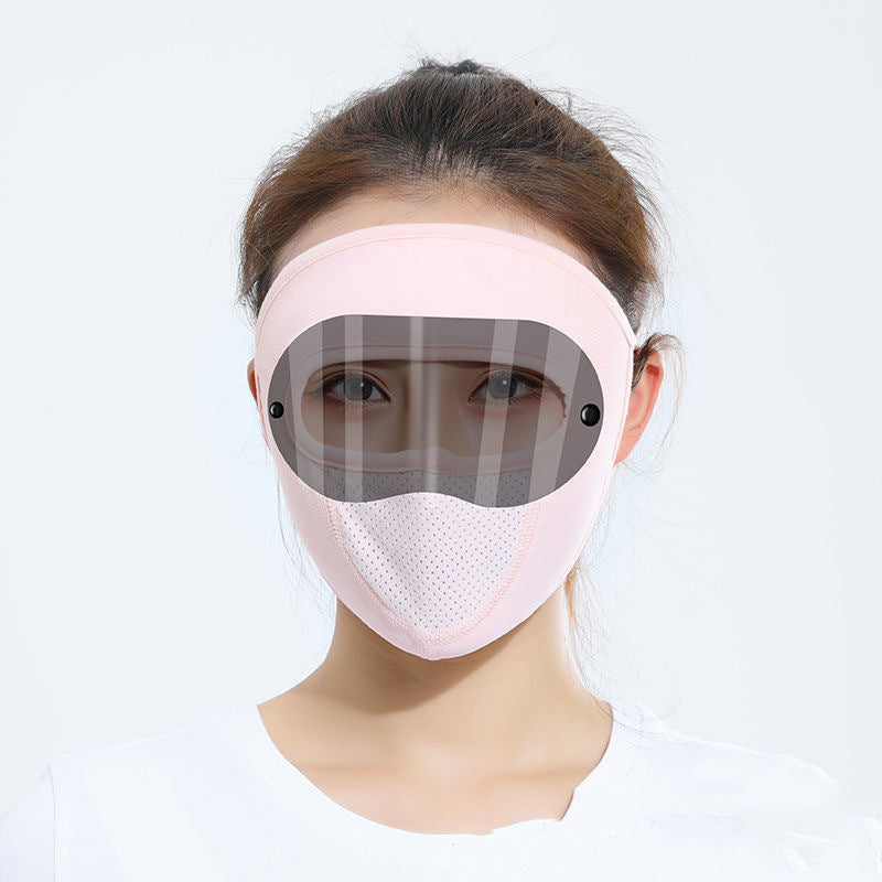 Goggle Protection Summer Full Face Sunscreen Riding Breathable Thin Ice Silk Mask Outdoor Riding Dust Mask UV Protection