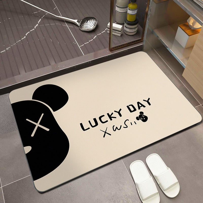 Wholesale Nordic Bathroom Mat Absorbent Mat Bathroom Door Mat Quick-drying Entry Door Mat Diatom Mud Non-slip