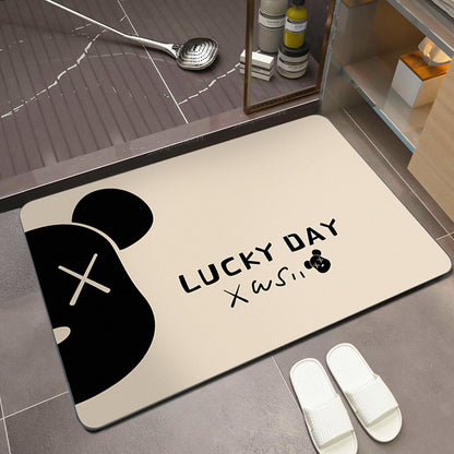 Wholesale Nordic Bathroom Mat Absorbent Mat Bathroom Door Mat Quick-drying Entry Door Mat Diatom Mud Non-slip