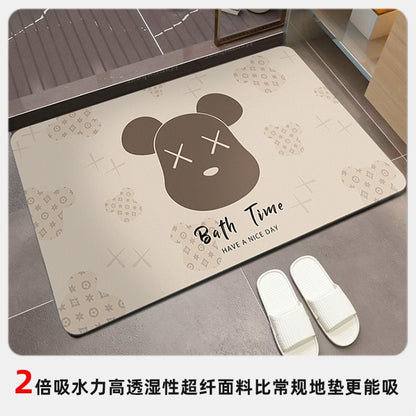 Wholesale Nordic Bathroom Mat Absorbent Mat Bathroom Door Mat Quick-drying Entry Door Mat Diatom Mud Non-slip