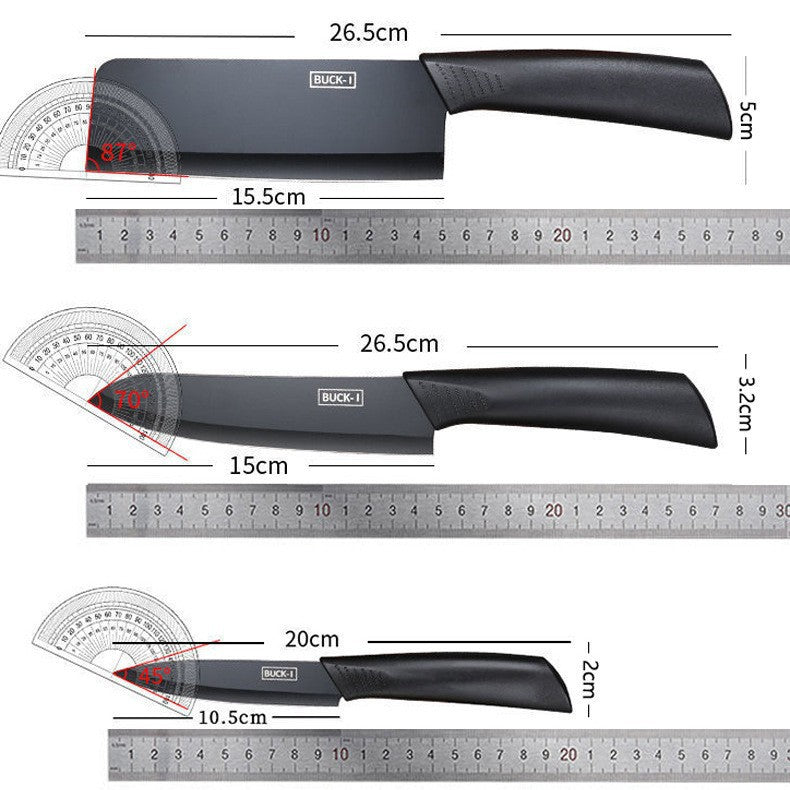Stainless Steel Kitchen Knife Set, Fruit Knife, Food Supplement, Household Kitchen Knife and Cutting Board, Two-In-One Complete Set of Knives