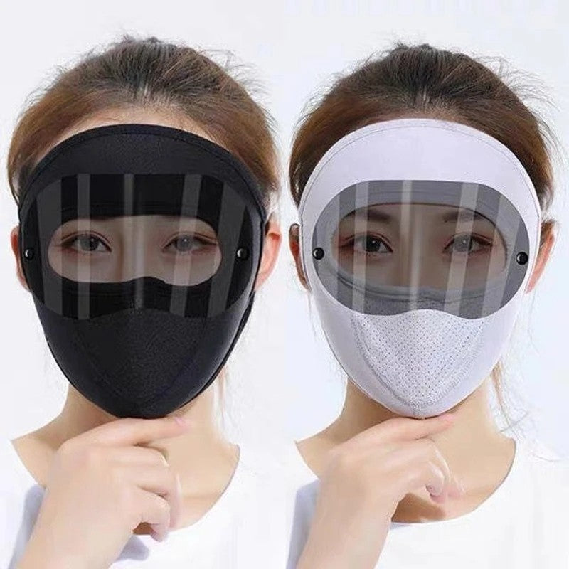 Goggle Protection Summer Full Face Sunscreen Riding Breathable Thin Ice Silk Mask Outdoor Riding Dust Mask UV Protection