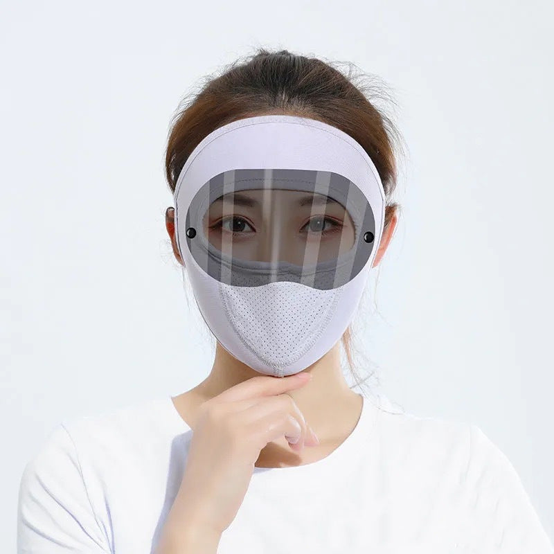 Goggle Protection Summer Full Face Sunscreen Riding Breathable Thin Ice Silk Mask Outdoor Riding Dust Mask UV Protection