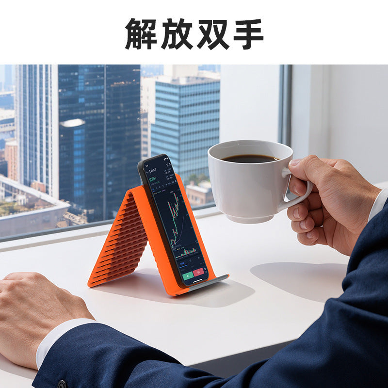 New Flexible Mobile Phone Holder, Silicone Multifunctional Desktop Tablet and Laptop Stand, Creative Folding Cross-Border Transformable Stand