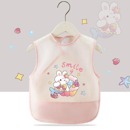 Breathable Mesh Baby's Overalls Children's Dining Bibs Waterproof and Dirty-proof Summer Thin Sleeveless Walls for Men and Women Infants