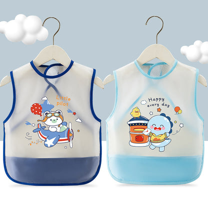 Breathable Mesh Baby's Overalls Children's Dining Bibs Waterproof and Dirty-proof Summer Thin Sleeveless Walls for Men and Women Infants