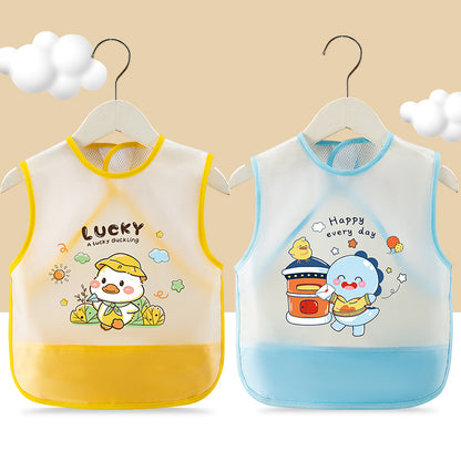 Breathable Mesh Baby's Overalls Children's Dining Bibs Waterproof and Dirty-proof Summer Thin Sleeveless Walls for Men and Women Infants