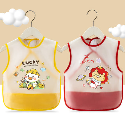 Breathable Mesh Baby's Overalls Children's Dining Bibs Waterproof and Dirty-proof Summer Thin Sleeveless Walls for Men and Women Infants