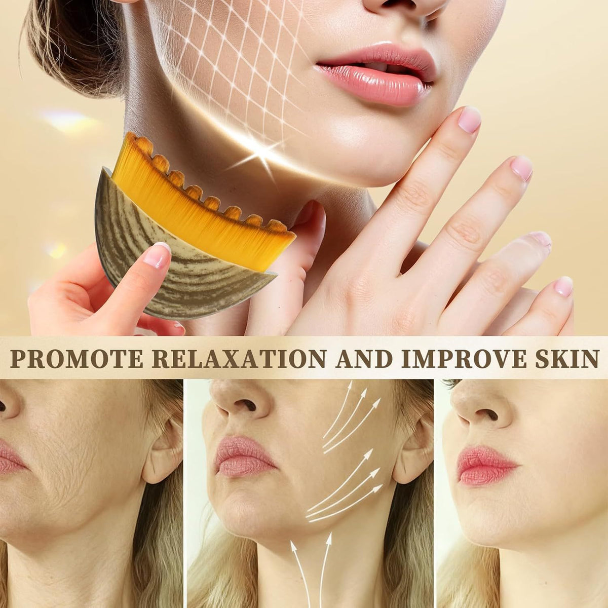 New Lymphatic Body Brush Beauty Brush Makeup Brush Lymphatic Contour Face Brush Massage Brush