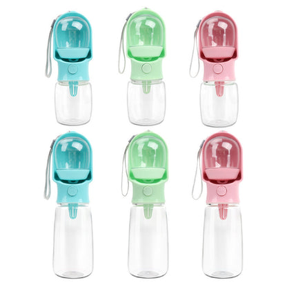 Pet Water Cup Two-In-One Portable Drinking Water Bottle Dog Accompanying Drinking Cup Dog Walking Feeding Water Bottle with Food Storage Tank