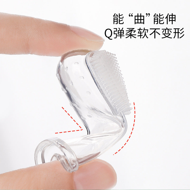 Baby toothbrush children soft hair silicone finger sleeve toothbrush baby newborn oral cleaner cleaning factory wholesale