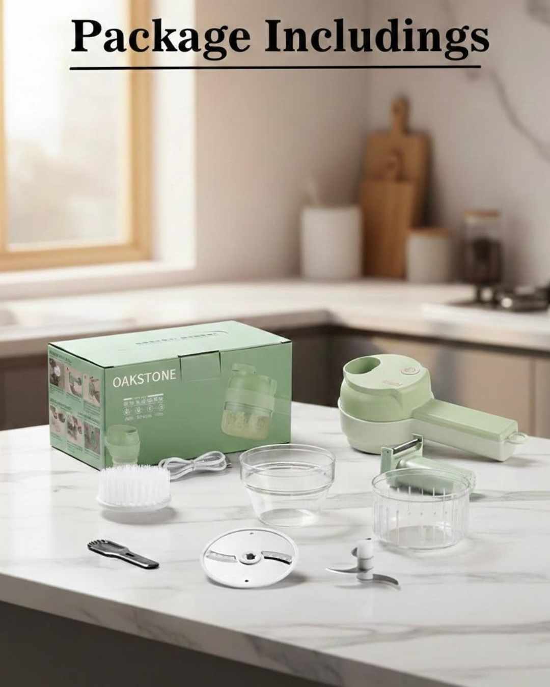 SliceEase™ 4-in-1 Portable Electric Vegetable Cutter Set