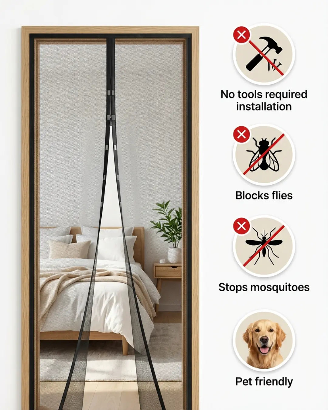 MosquitoShield Auto-Close Curtain| 🔥 BUY 1 GET 1 🔥