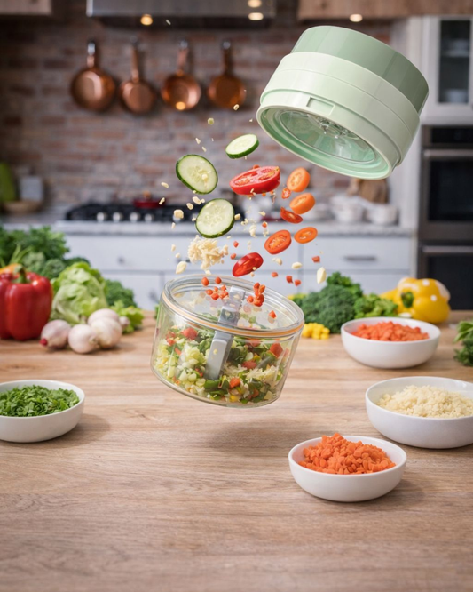 SliceEase™ 4-in-1 Portable Electric Vegetable Cutter Set