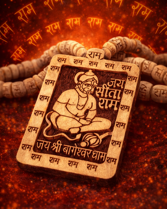 🕉️ Shree Hanuman Tulsi Kanthi Mala – Protection & Blessings