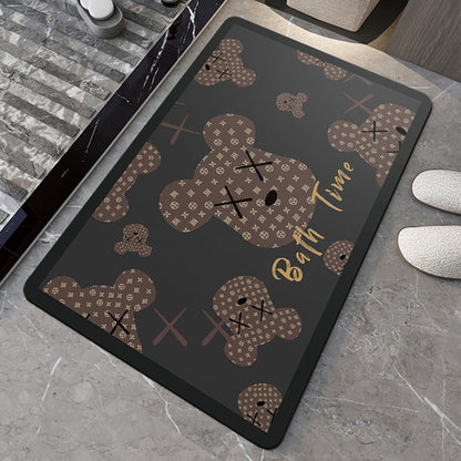 Wholesale Nordic Bathroom Mat Absorbent Mat Bathroom Door Mat Quick-drying Entry Door Mat Diatom Mud Non-slip
