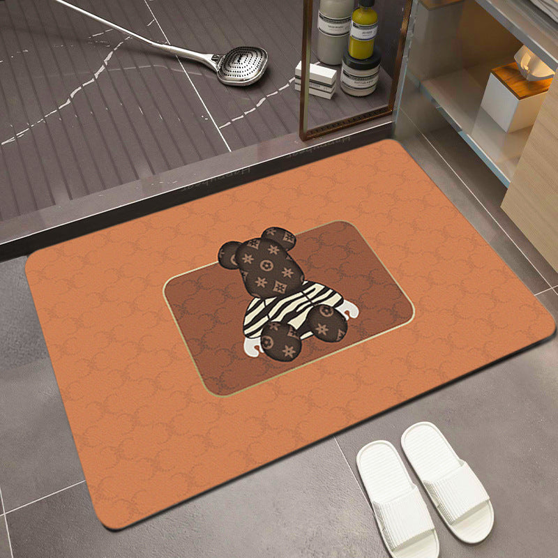 Wholesale Nordic Bathroom Mat Absorbent Mat Bathroom Door Mat Quick-drying Entry Door Mat Diatom Mud Non-slip