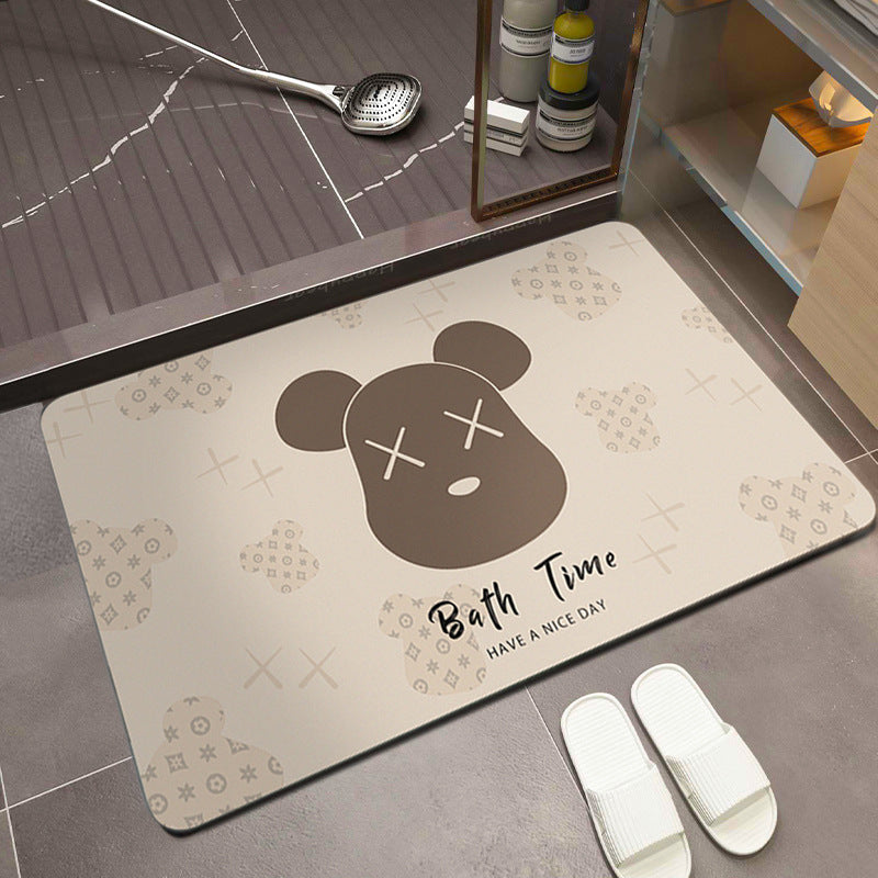 Wholesale Nordic Bathroom Mat Absorbent Mat Bathroom Door Mat Quick-drying Entry Door Mat Diatom Mud Non-slip
