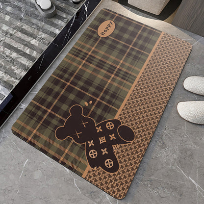 Wholesale Nordic Bathroom Mat Absorbent Mat Bathroom Door Mat Quick-drying Entry Door Mat Diatom Mud Non-slip