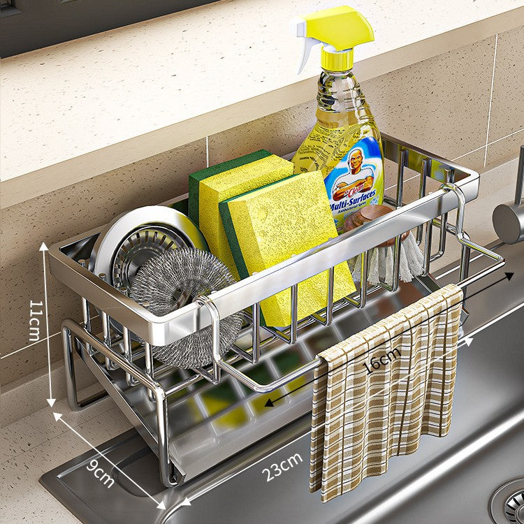Manufacturer Supplies Kitchen Utensils Drain Basket Household Multi-Functional Drain Rack Multi-Layer Rag Rack Cross-Border Drain Basket