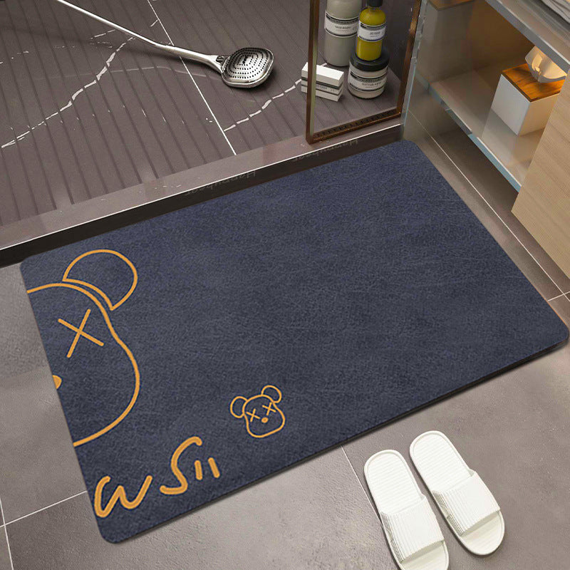 Wholesale Nordic Bathroom Mat Absorbent Mat Bathroom Door Mat Quick-drying Entry Door Mat Diatom Mud Non-slip