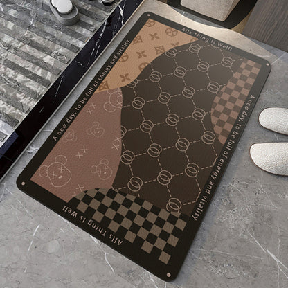 Wholesale Nordic Bathroom Mat Absorbent Mat Bathroom Door Mat Quick-drying Entry Door Mat Diatom Mud Non-slip