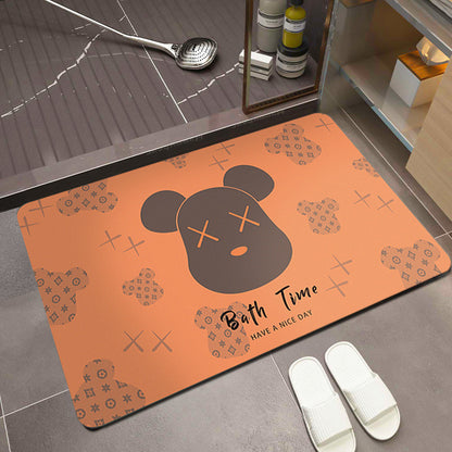 Wholesale Nordic Bathroom Mat Absorbent Mat Bathroom Door Mat Quick-drying Entry Door Mat Diatom Mud Non-slip