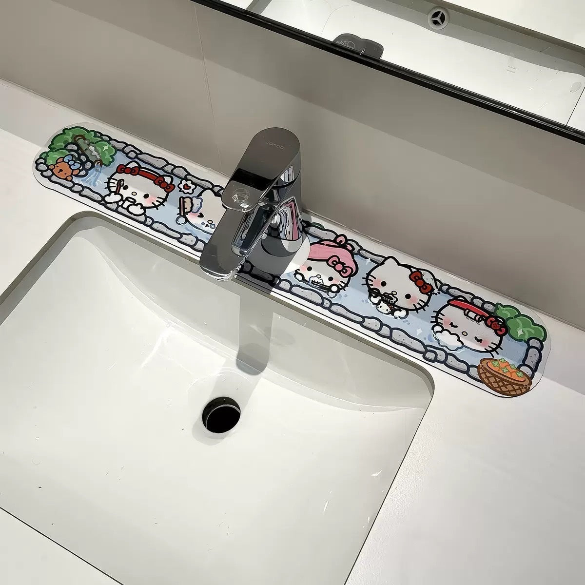 Faucet Drain Pad, Kitchen Countertop Narrow Edge Splash-Proof Pad, Functional Non-Slip, Anti-Mold, Easy-To-Clean, Absorbent Pad
