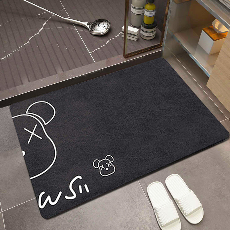 Wholesale Nordic Bathroom Mat Absorbent Mat Bathroom Door Mat Quick-drying Entry Door Mat Diatom Mud Non-slip