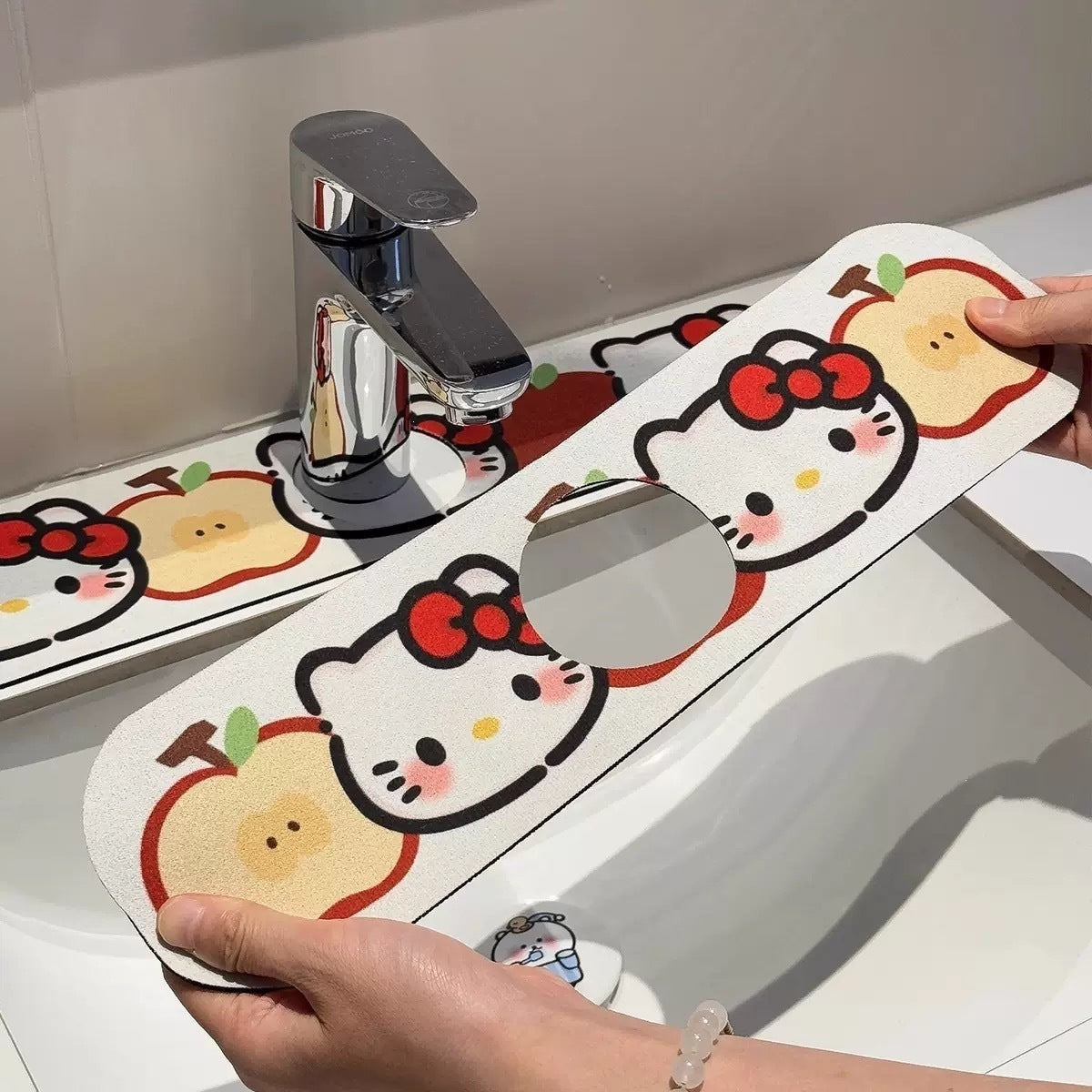 Faucet Drain Pad, Kitchen Countertop Narrow Edge Splash-Proof Pad, Functional Non-Slip, Anti-Mold, Easy-To-Clean, Absorbent Pad