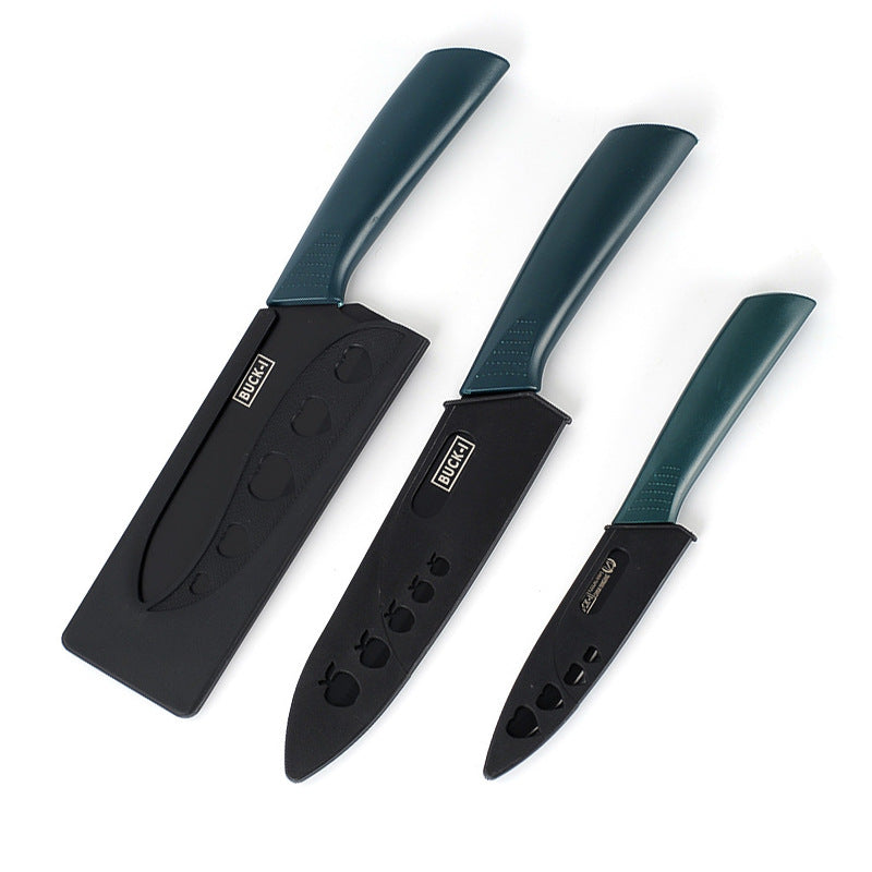 Stainless Steel Kitchen Knife Set, Fruit Knife, Food Supplement, Household Kitchen Knife and Cutting Board, Two-In-One Complete Set of Knives