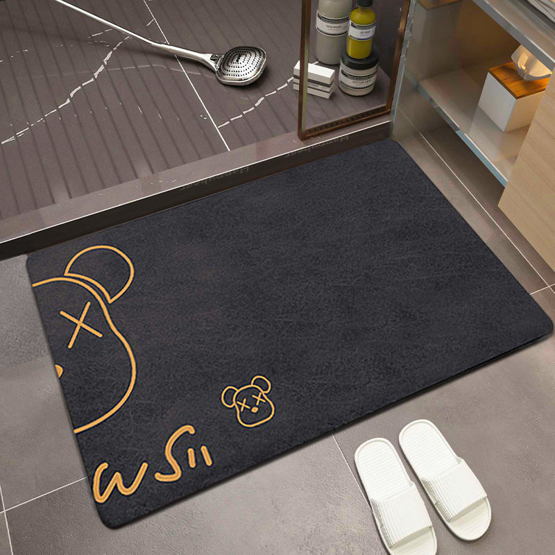 Wholesale Nordic Bathroom Mat Absorbent Mat Bathroom Door Mat Quick-drying Entry Door Mat Diatom Mud Non-slip