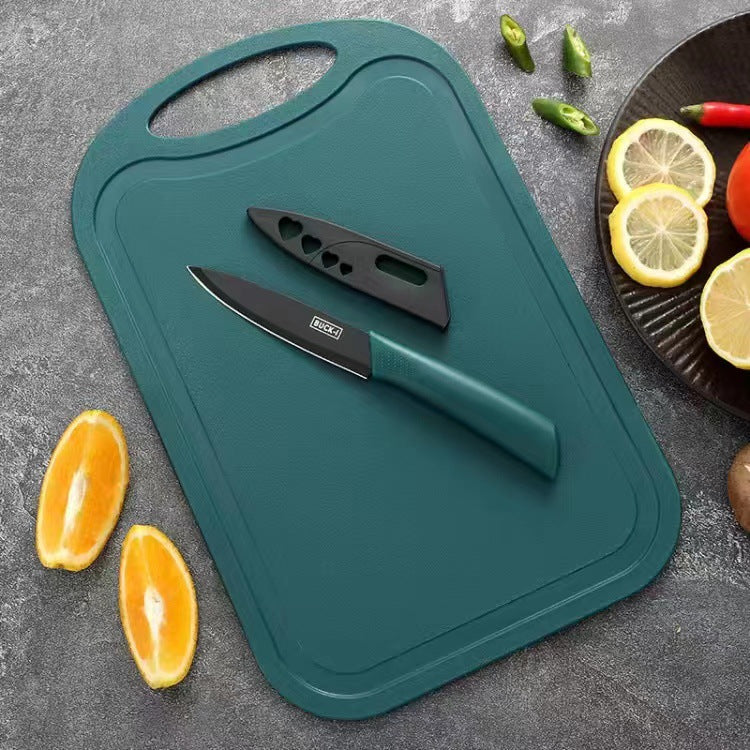 Stainless Steel Kitchen Knife Set, Fruit Knife, Food Supplement, Household Kitchen Knife and Cutting Board, Two-In-One Complete Set of Knives