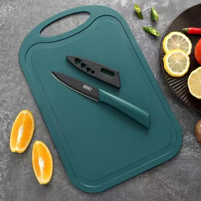 Stainless Steel Kitchen Knife Set, Fruit Knife, Food Supplement, Household Kitchen Knife and Cutting Board, Two-In-One Complete Set of Knives