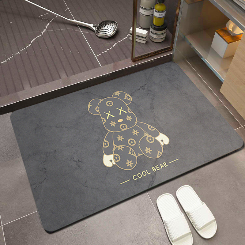 Wholesale Nordic Bathroom Mat Absorbent Mat Bathroom Door Mat Quick-drying Entry Door Mat Diatom Mud Non-slip