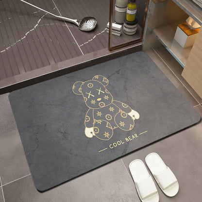 Wholesale Nordic Bathroom Mat Absorbent Mat Bathroom Door Mat Quick-drying Entry Door Mat Diatom Mud Non-slip