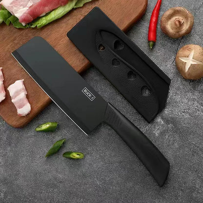 Stainless Steel Kitchen Knife Set, Fruit Knife, Food Supplement, Household Kitchen Knife and Cutting Board, Two-In-One Complete Set of Knives