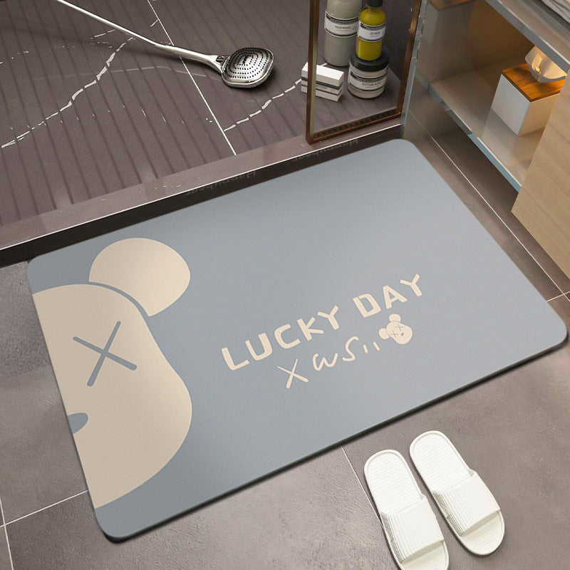 Wholesale Nordic Bathroom Mat Absorbent Mat Bathroom Door Mat Quick-drying Entry Door Mat Diatom Mud Non-slip