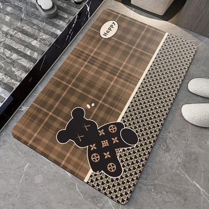Wholesale Nordic Bathroom Mat Absorbent Mat Bathroom Door Mat Quick-drying Entry Door Mat Diatom Mud Non-slip