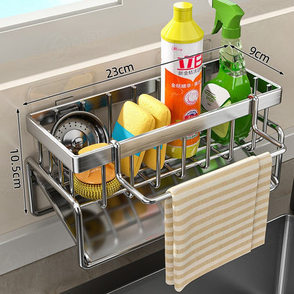 Manufacturer Supplies Kitchen Utensils Drain Basket Household Multi-Functional Drain Rack Multi-Layer Rag Rack Cross-Border Drain Basket