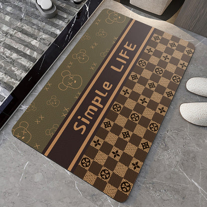 Wholesale Nordic Bathroom Mat Absorbent Mat Bathroom Door Mat Quick-drying Entry Door Mat Diatom Mud Non-slip
