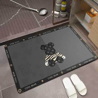 Wholesale Nordic Bathroom Mat Absorbent Mat Bathroom Door Mat Quick-drying Entry Door Mat Diatom Mud Non-slip