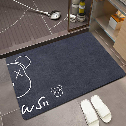 Wholesale Nordic Bathroom Mat Absorbent Mat Bathroom Door Mat Quick-drying Entry Door Mat Diatom Mud Non-slip