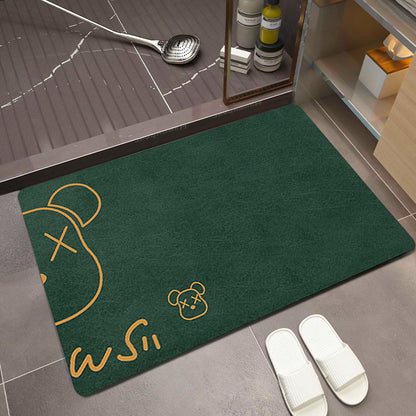 Wholesale Nordic Bathroom Mat Absorbent Mat Bathroom Door Mat Quick-drying Entry Door Mat Diatom Mud Non-slip