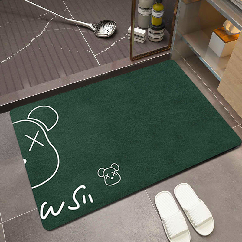 Wholesale Nordic Bathroom Mat Absorbent Mat Bathroom Door Mat Quick-drying Entry Door Mat Diatom Mud Non-slip