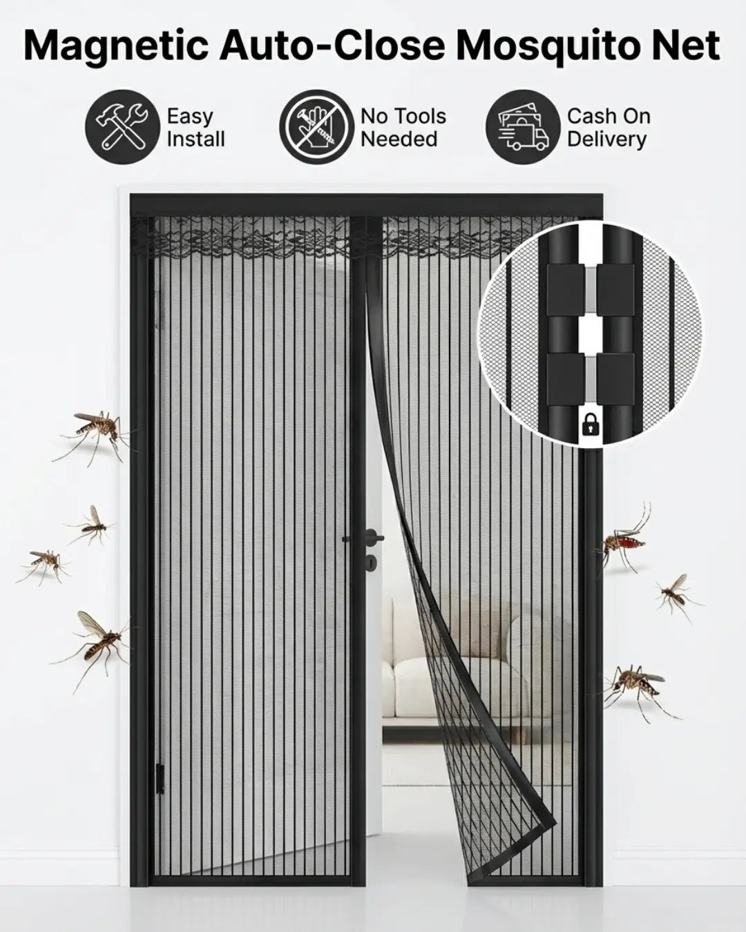 MosquitoShield Auto-Close Curtain| 🔥 BUY 1 GET 1 🔥